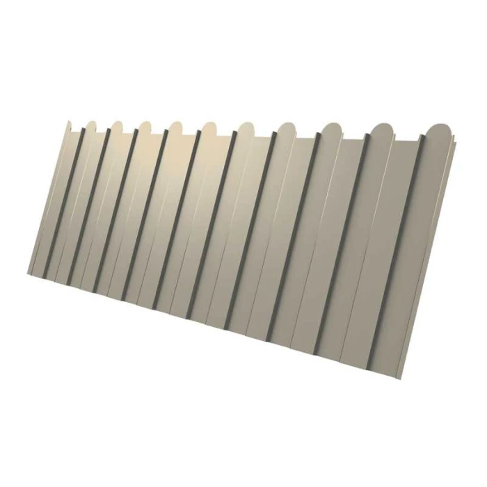 Профлист фигурный Grand Line C8A 0.45 Полиэстер с пленкой RAL 1015 Светлая слоновая кость