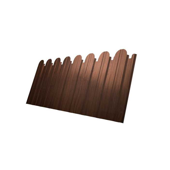 Профлист фигурный Grand Line C8A 0.45 Print Elite Choco wood