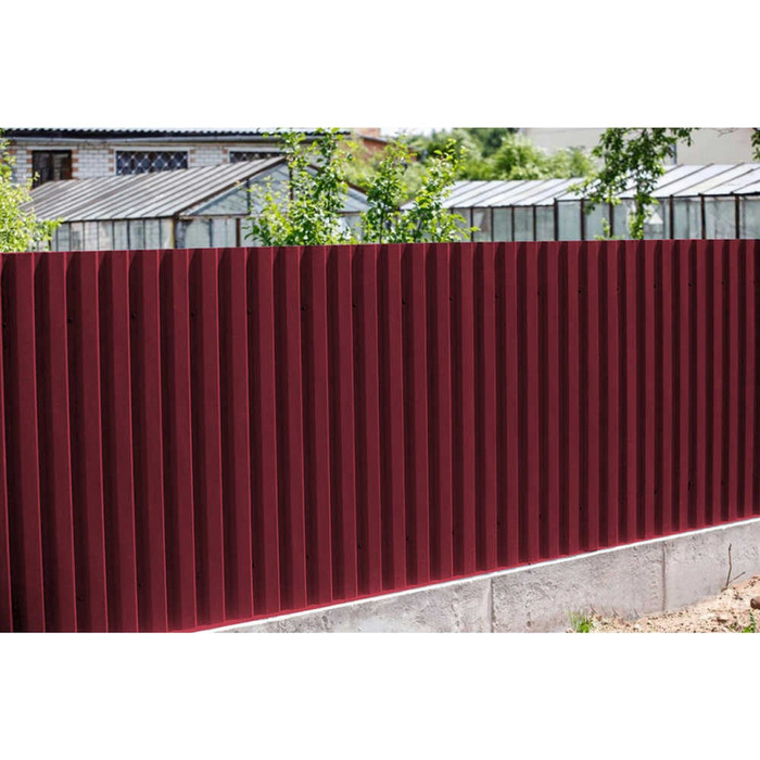 Профлист Grand Line C20A 0.5 Satin RAL 3005 Красное вино фото 4