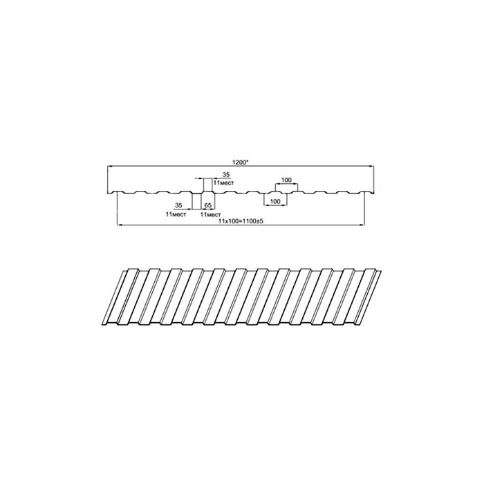 Профнастил Профлист-Металл МП10ПГ 0.5 ECOSTEEL® Белый камень фото 2