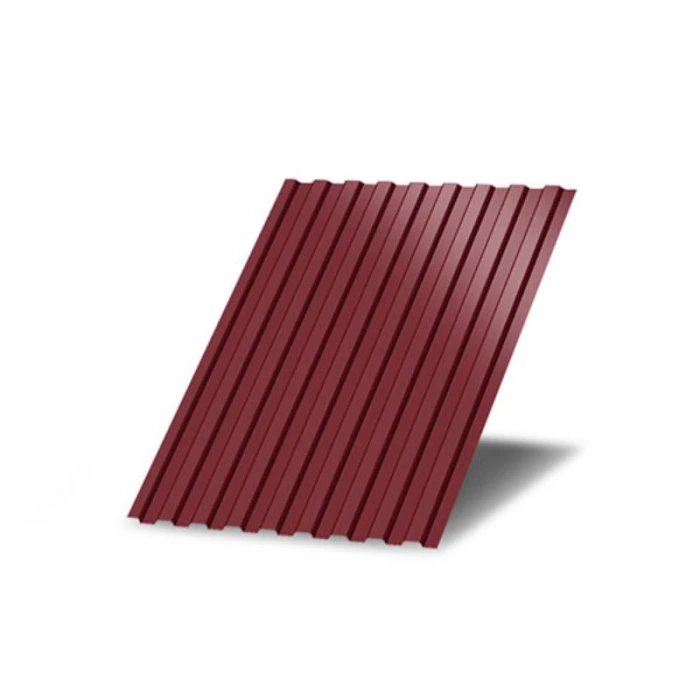 Профнастил Профметалл-24 C8 0.31 Полимерный RAL 3005 Темно-красный